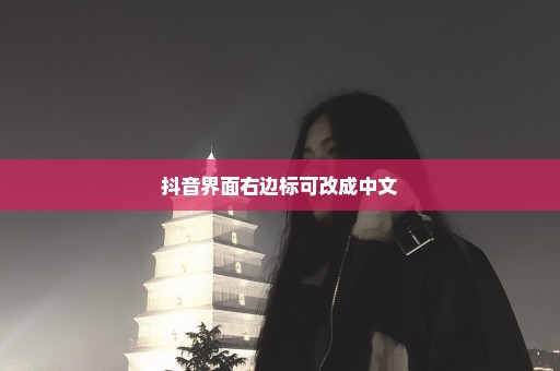 抖音界面右边标可改成中文