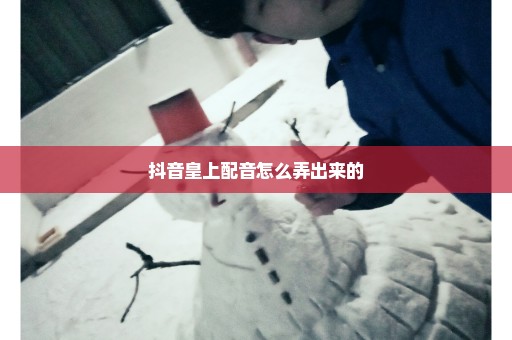抖音皇上配音怎么弄出来的