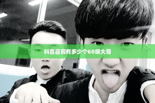 抖音目前有多少个60级大哥