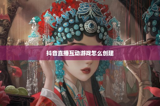 抖音直播互动游戏怎么创建