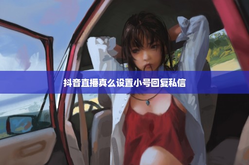 抖音直播真么设置小号回复私信