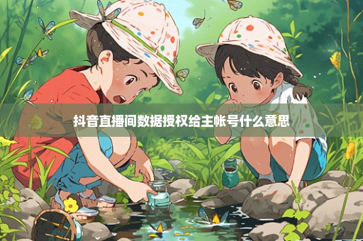 抖音直播间数据授权给主帐号什么意思