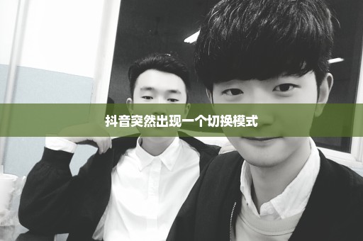 抖音突然出现一个切换模式