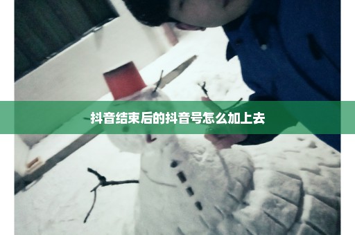 抖音结束后的抖音号怎么加上去