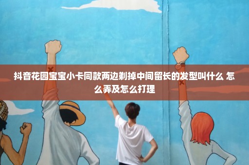 抖音花园宝宝小卡同款两边剃掉中间留长的发型叫什么 怎么弄及怎么打理