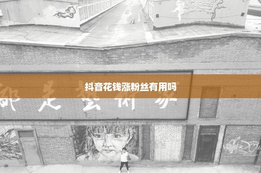 抖音花钱涨粉丝有用吗