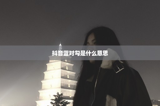 抖音蓝对勾是什么意思