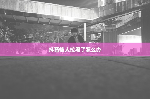 抖音被人拉黑了怎么办
