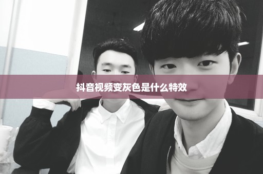 抖音视频变灰色是什么特效