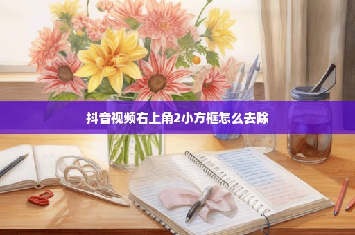 抖音视频右上角2小方框怎么去除