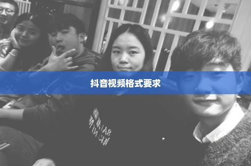 抖音视频格式要求