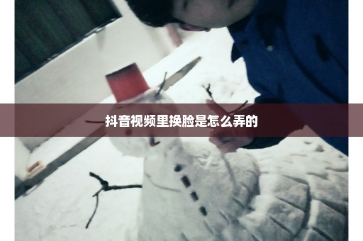 抖音视频里换脸是怎么弄的