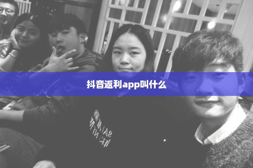 抖音返利app叫什么