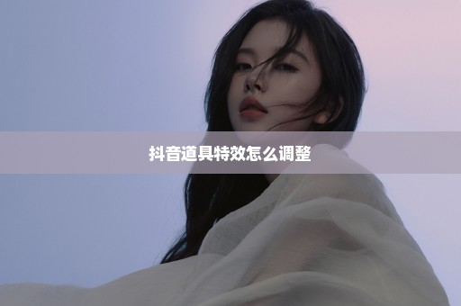 抖音道具特效怎么调整