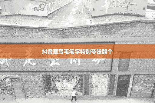 抖音里写毛笔字特别夸张那个