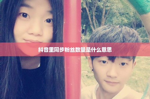 抖音里同步粉丝数量是什么意思