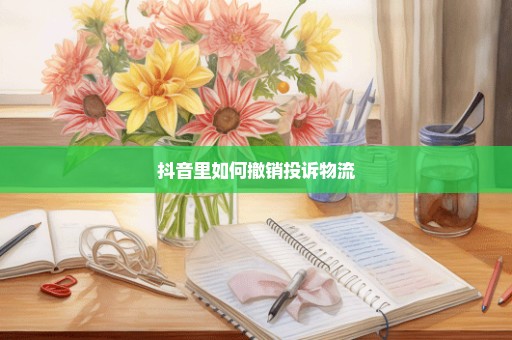 抖音里如何撤销投诉物流