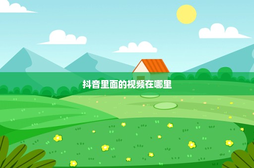 抖音里面的视频在哪里