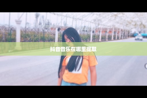 抖音音乐在哪里提取