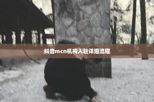 抖音mcn机构入驻详细流程