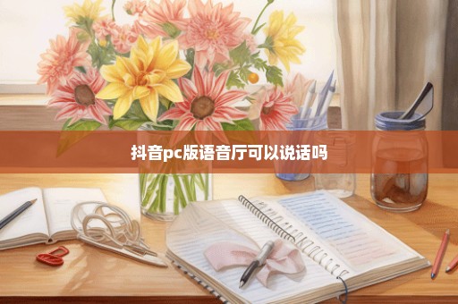 抖音pc版语音厅可以说话吗