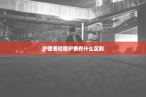 护理费和陪护费有什么区别