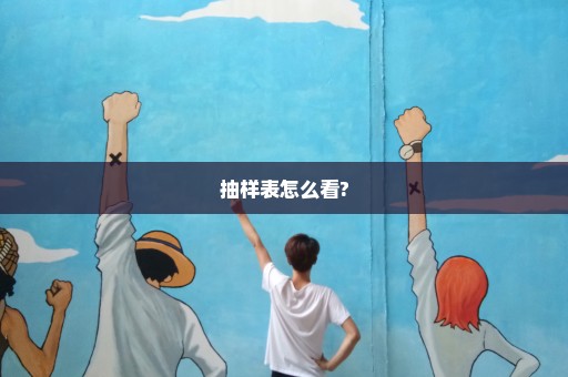 抽样表怎么看?