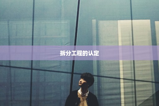 拆分工程的认定