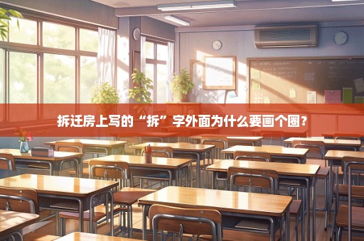 拆迁房上写的“拆”字外面为什么要画个圈？