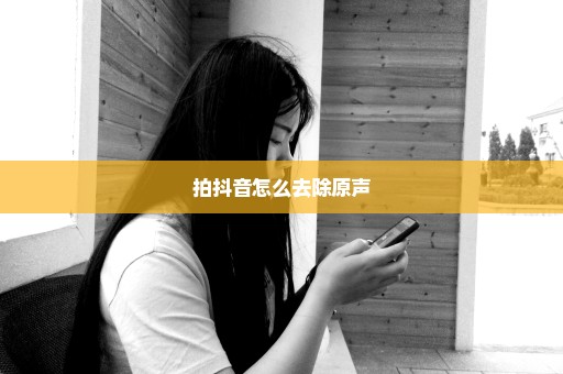 拍抖音怎么去除原声