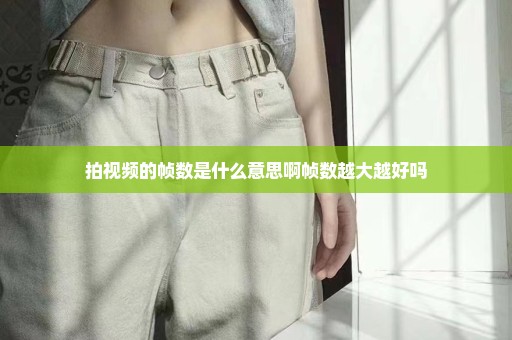 拍视频的帧数是什么意思啊帧数越大越好吗