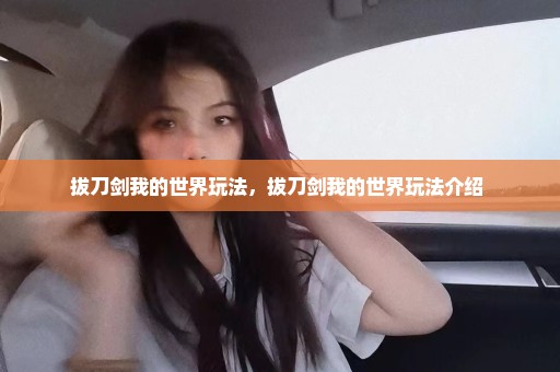 拔刀剑我的世界玩法，拔刀剑我的世界玩法介绍 