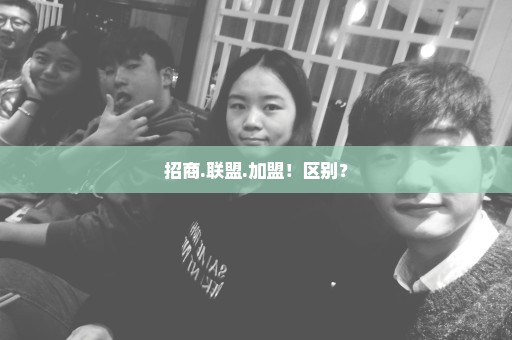 招商.联盟.加盟！区别？