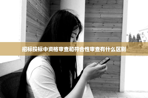 招标投标中资格审查和符合性审查有什么区别