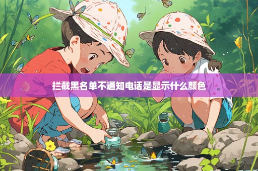 拦截黑名单不通知电话是显示什么颜色