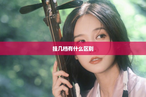 挂几档有什么区别