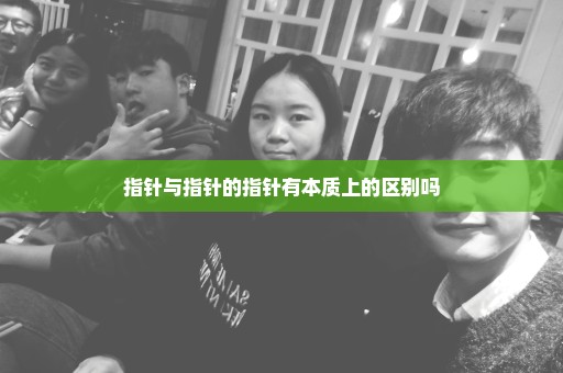 指针与指针的指针有本质上的区别吗