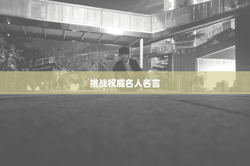挑战权威名人名言