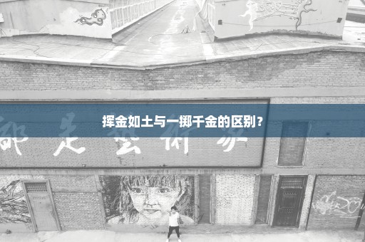 挥金如土与一掷千金的区别？