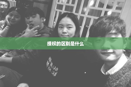 授权的区别是什么