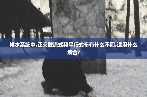 排水系统中,正交截流式和平行式布有什么不同,适用什么场合?