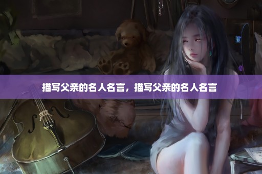 描写父亲的名人名言，描写父亲的名人名言 