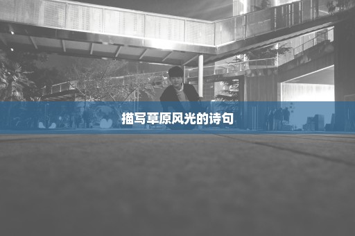 描写草原风光的诗句