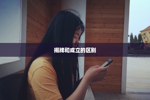 揭牌和成立的区别
