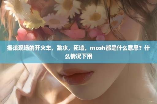 摇滚现场的开火车，跳水，死墙，mosh都是什么意思？什么情况下用