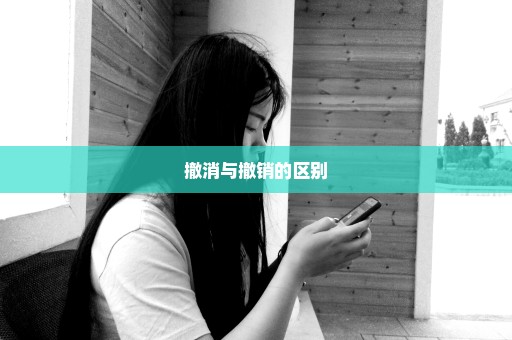 撤消与撤销的区别