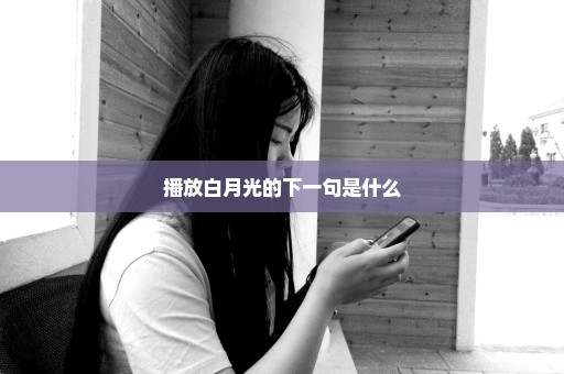 播放白月光的下一句是什么