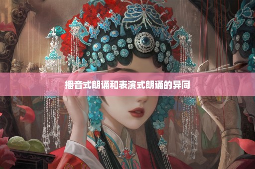 播音式朗诵和表演式朗诵的异同