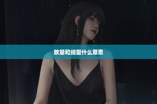 放量和缩量什么意思