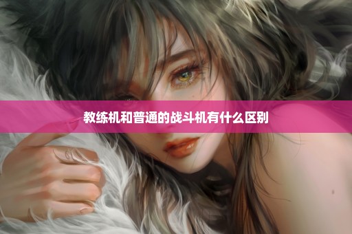 教练机和普通的战斗机有什么区别